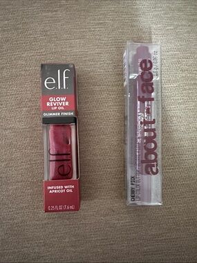 e.l.f. Glow Reviver Lip Oil and About Face Cherry Pick Wicked Apple (combo) NIB